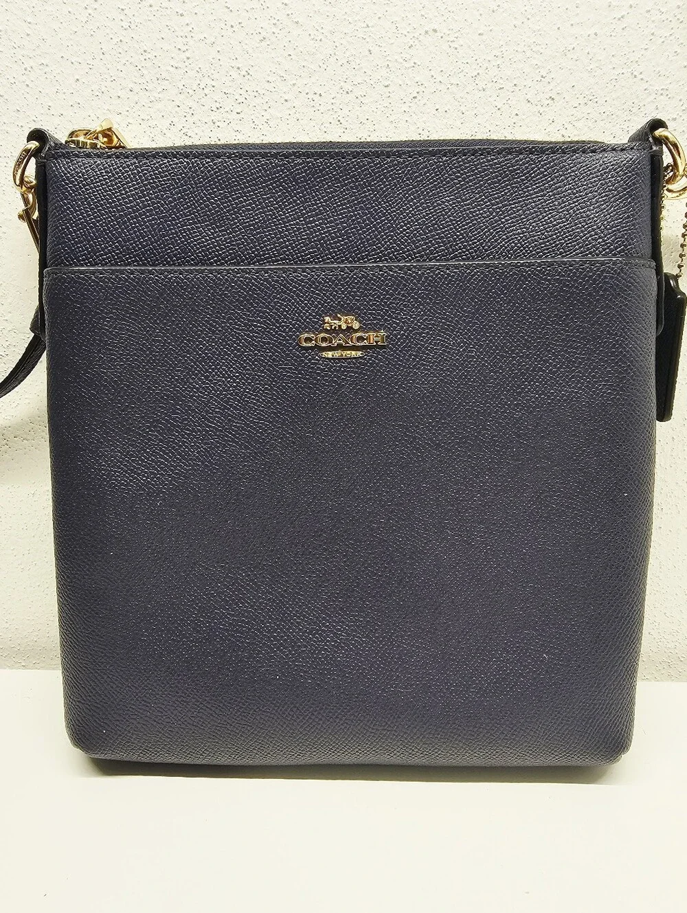 Coach Kitt Mesenger Crossbody Navy Blue Gold-Tone Hardware